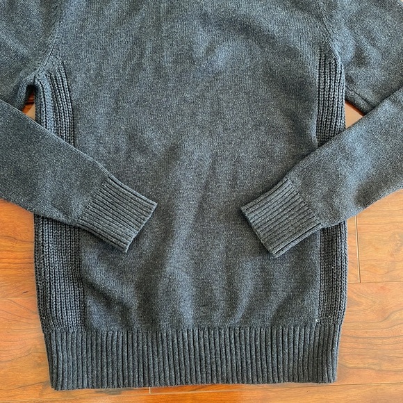 Calvin Klein Dark Gray Quarter Zip Knit Sweater - Picture 11 of 12